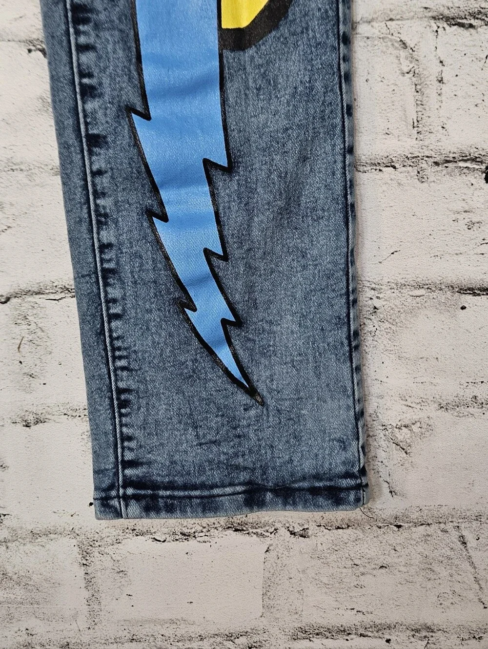 Reason New York Graphic Moto Patch Jeans Slim Fit Denim Mens 30x30 - Picture 4 of 16